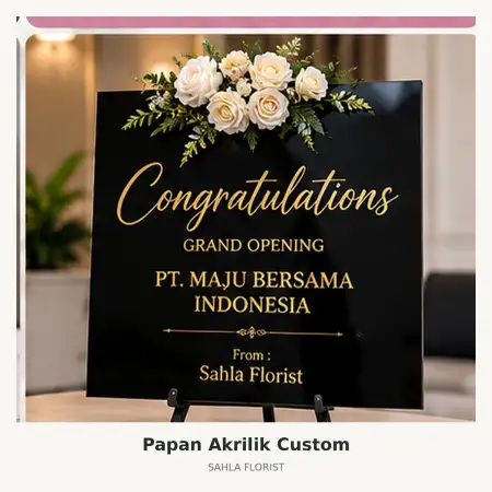 Papan Bunga Akrilik Indihiang